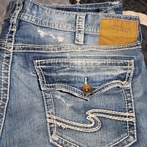 Mens Silver Zac Jeans 42 x32